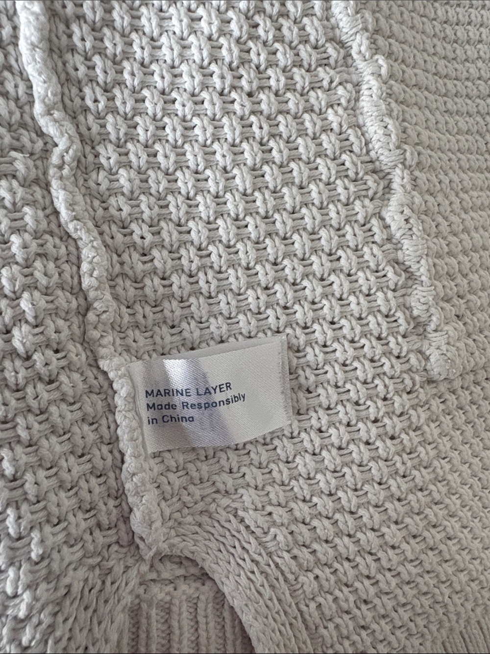 MARINE LAYER CATALINA KNIT OPEN CARDIGAN SWEATER 100% cotton Size Large - Picture 9 of 9